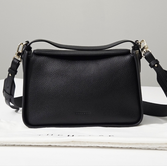 NEW THE HORSE CLEMENTINE BAG IN BLACK PEBBLED LEATHER - Picture 6 of 13
